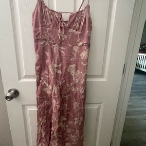 Up Kathryn Tie Front Midi Dress in Muave